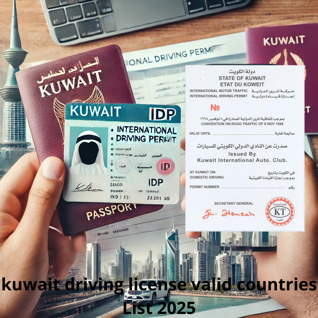 kuwait driving license valid countries List 2025